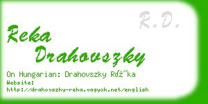 reka drahovszky business card